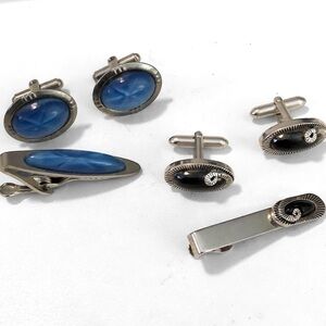 BOGO Vintage Cuff Links Tie Clasp Sets